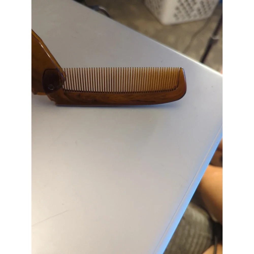 Vintage Avon 1982 Cambridge Collection Tortoise Folding Comb